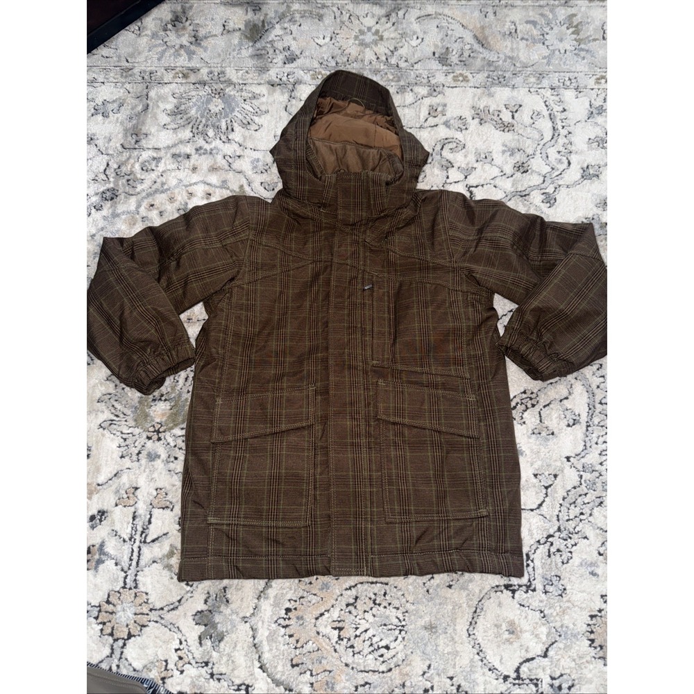 Land's‎ End Kids Snow Ski Jacket – Size S 7-8 Brown Plaid